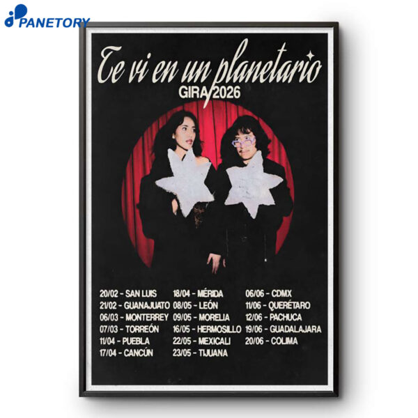 Te Vi En Un Planetario Gira Tour 2026 Poster