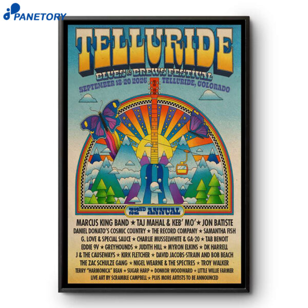Telluride Blues And Brews Festival Telluride CO Sep 18-20 2026 Poster