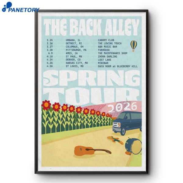 The Back Alley Spring Tour 2026 Poster
