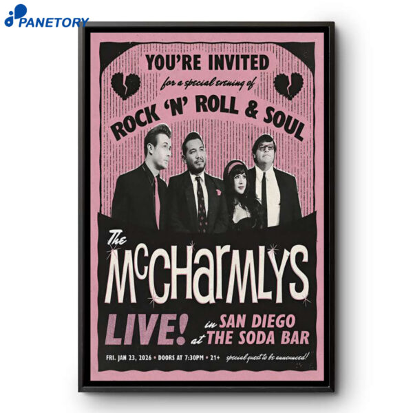 The Mccharmlys San Diego CA Jan 23 2026 Poster