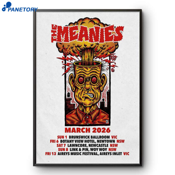 The Meanies Tour Mar 2026 Poster