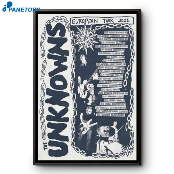 The Unknowns EU Tour 2026 Poster