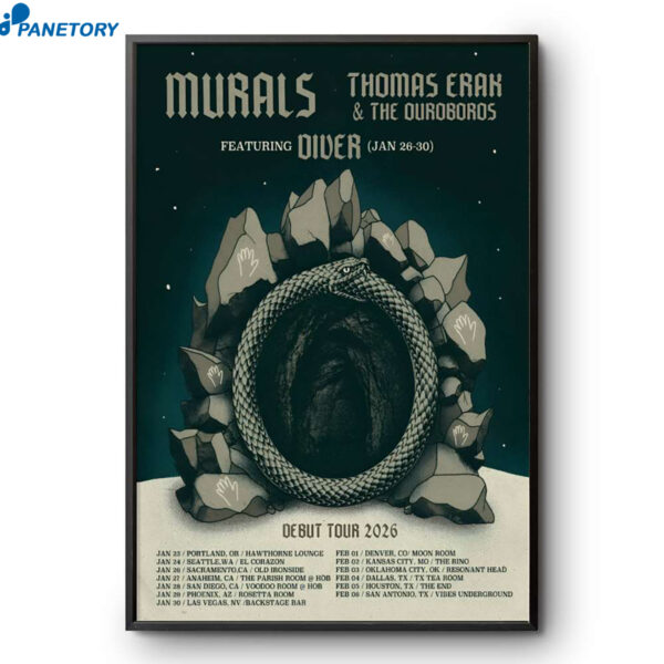 Thomas Erak And The Ouroboros With Murals Debut Tour 2026 Poter