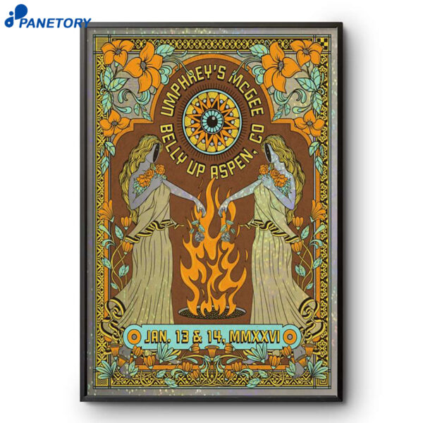 Umphrey's Mcgee Belly Up Aspen CO Jan 13-14 2026 Poster