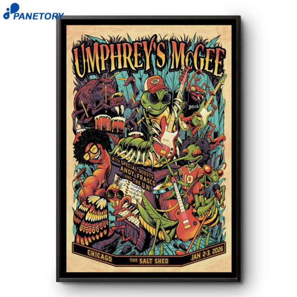 Umphrey's Mcgee Event Chicago IL Jan 2-3 2026 Poster