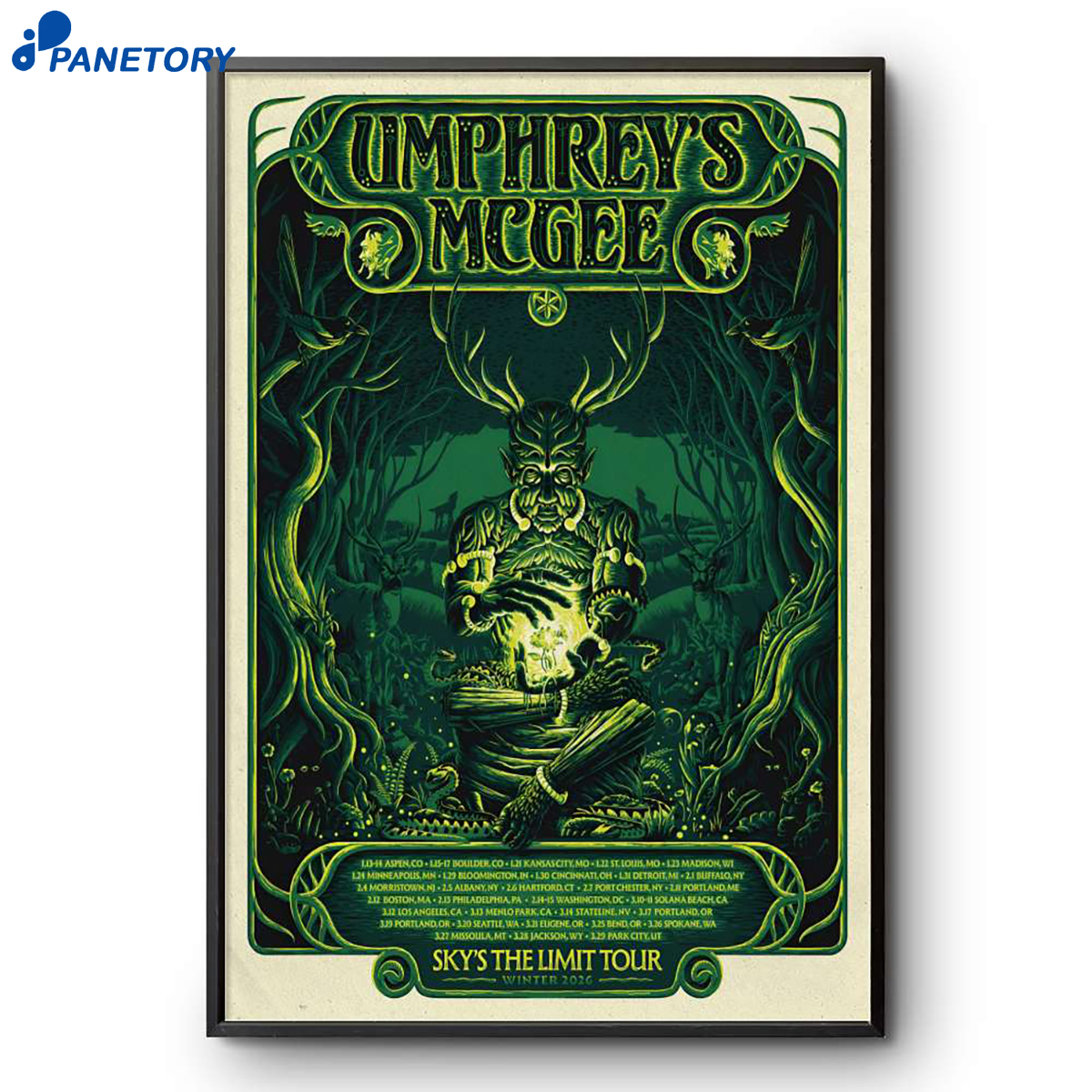 Umphrey'S Mcgee Sky'S The Limit Tour Winter 2026 Poster 2 Umphrey'S Mcgee Sky'S The Limit Tour Winter 2026 Poster