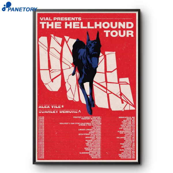 VIAL The Hellhound Tour 2026 Poster