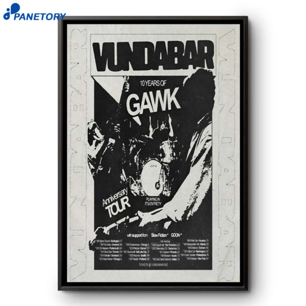 Vundabar 10 Years Of Gawk North America Shows 2026 Poster