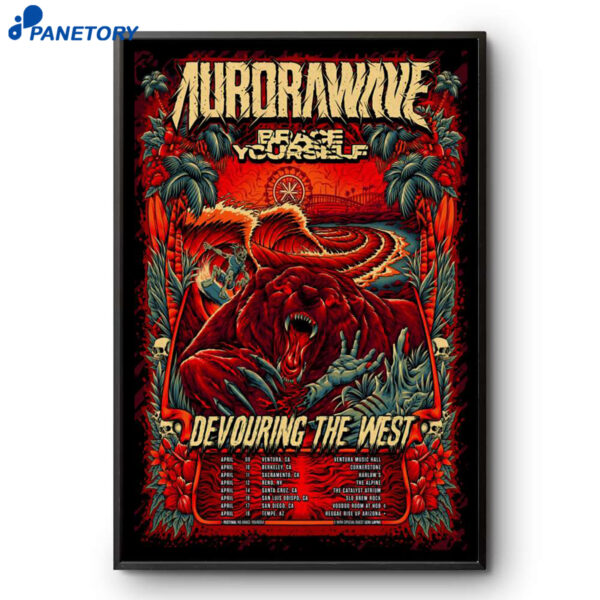 Aurorawave Devouring Tour The West West Coast 2026 Poster