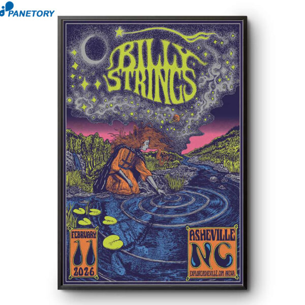 Billy Strings Asheville NC Feb 11 2026 Poster