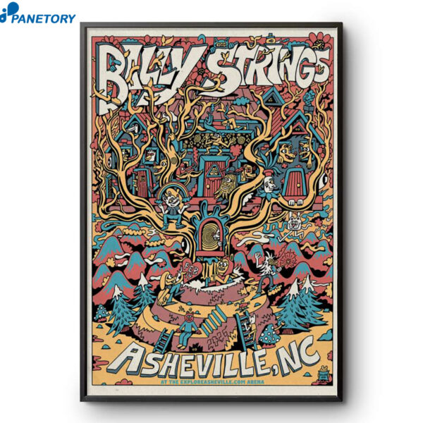 Billy Strings Asheville NC Feb 14 2026 Poster