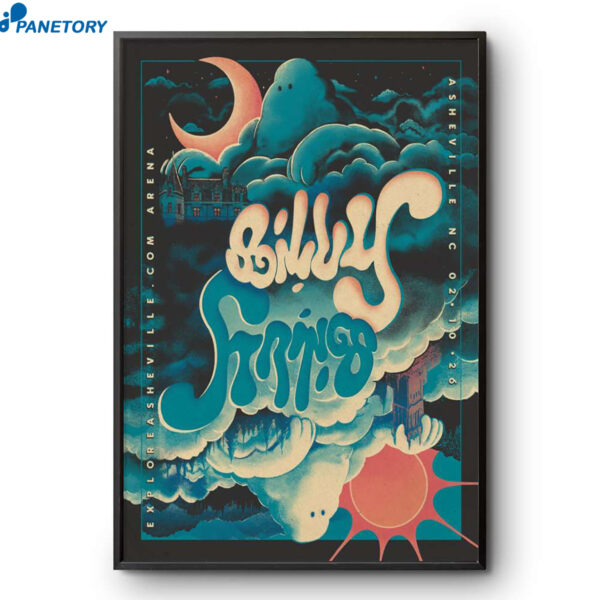 Billy Strings Tour Asheville NC Feb 10 2026 Poster