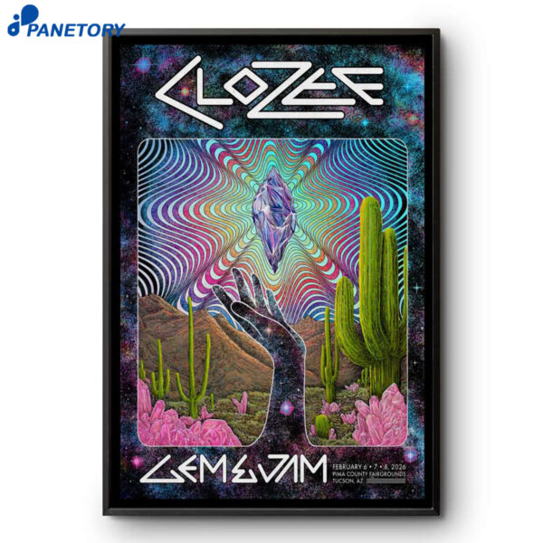 Clozee Gem & Jam Festival Tucson AZ Feb 6-8 2026 Poster