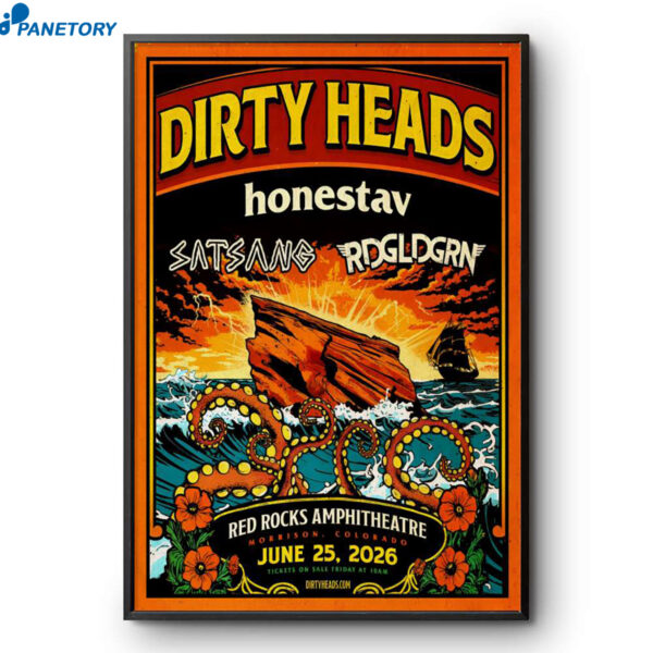 Dirty Heads Red Rocks Amphitheatre Morrison CO Jun 25 2026 Poster
