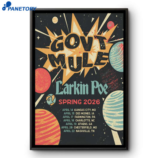 Gov't Mule Spring Tour 2026 Poster