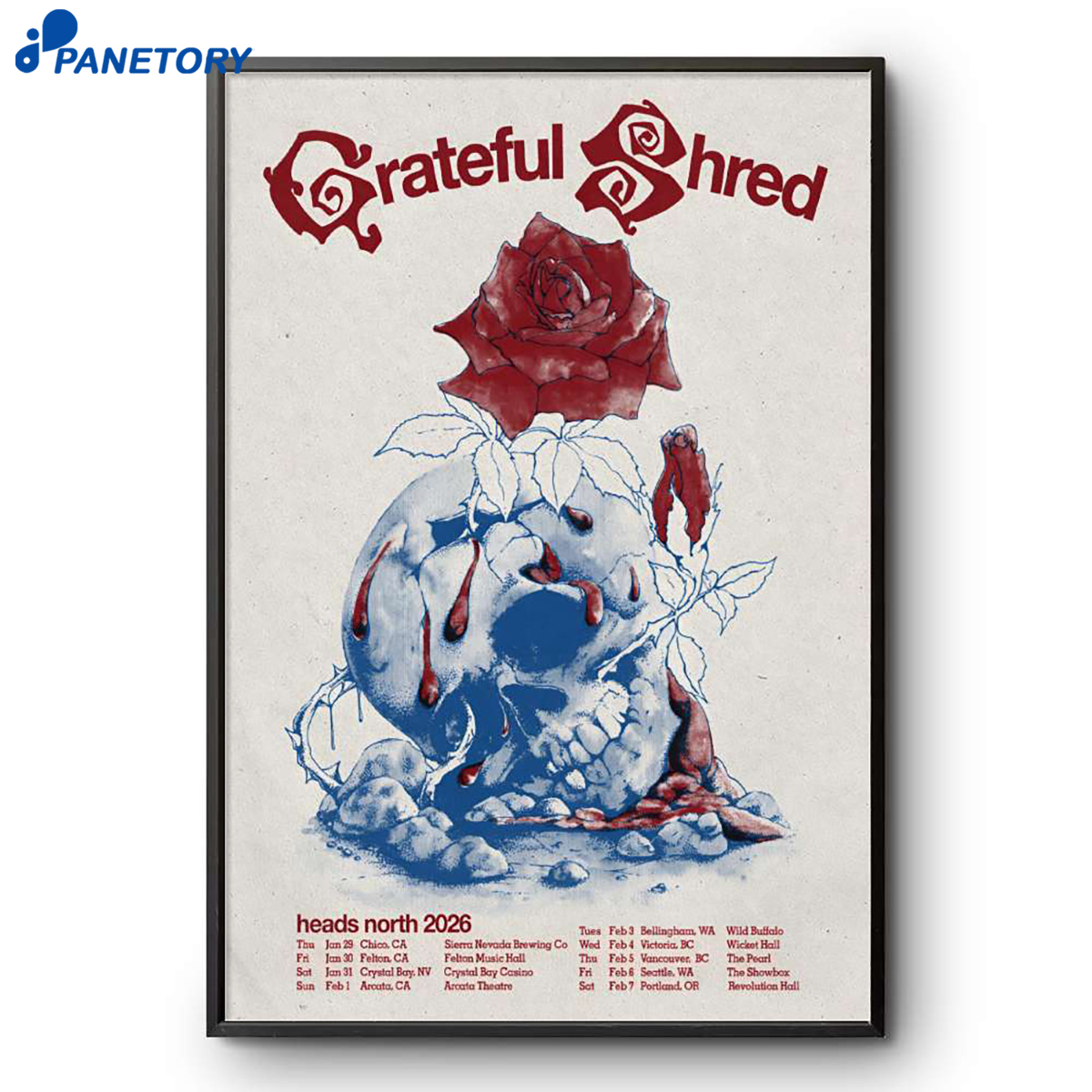Grateful Shred Heads Tour North 2026 Poster 2 Grateful Shred Heads Tour North 2026 Poster