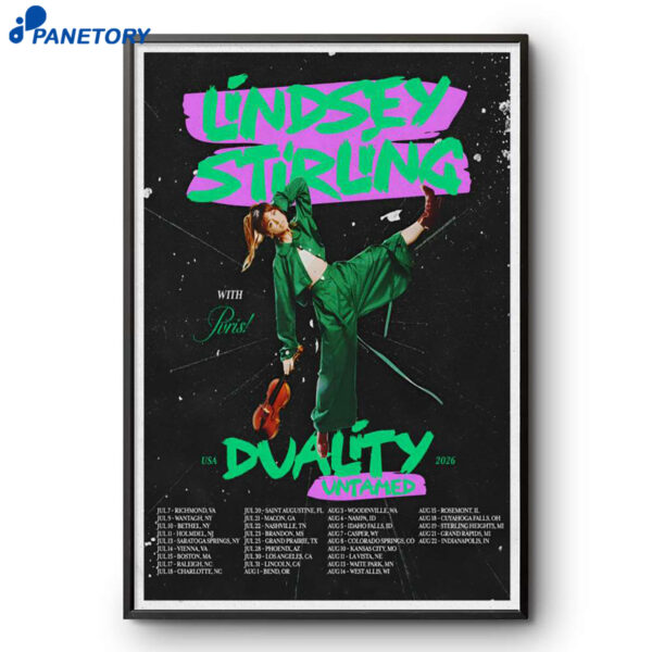 Lindsey Stirling Duality Untamed Tour Summer 2026 Poster