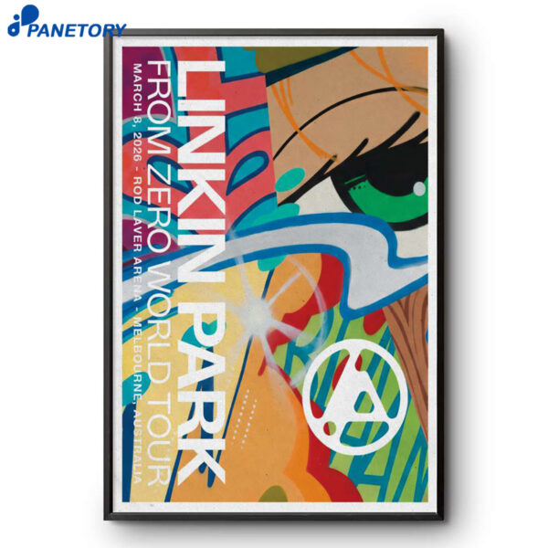 Linkin Park From Zero World Tour Rod Laver Arena Sun 08 Mar 2026 Poster