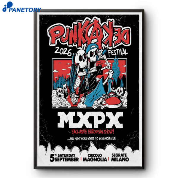 MXPX Punkadeka Festival Segrate Milano Sept 5 2026 Poster