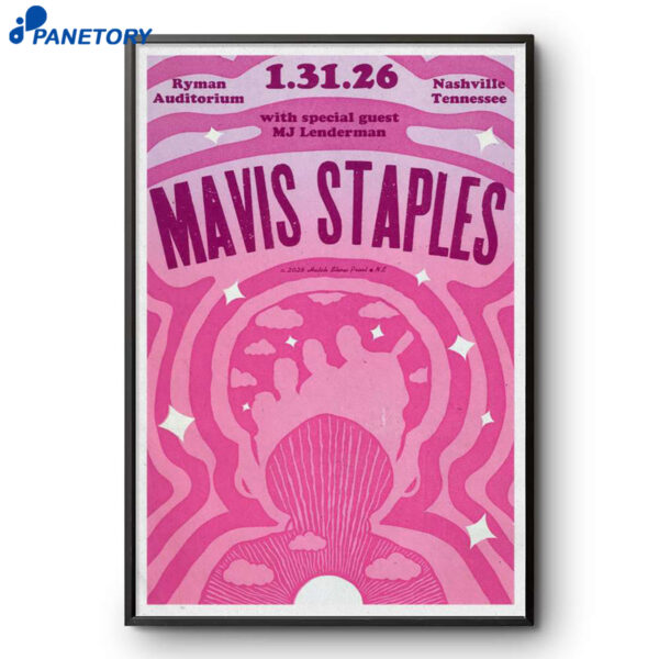 Mavis Staples Ryman Auditorium Jan 31 2026 Poster