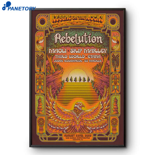 Rebelution Red Rocks Morrison CO Aug 22 2026 Poster