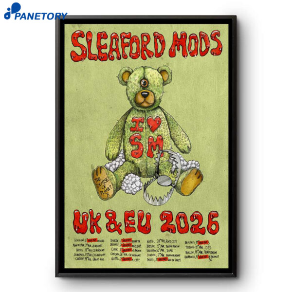Sleaford Mods UK-EU Tour 2026 Poster