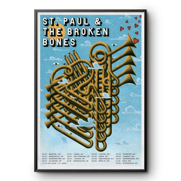 St. Paul & The Broken Bones Eu Tour 2026 Poster