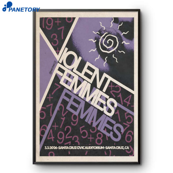 Violent Femmes Santa Cruz CA Mar 3 2026 Poster