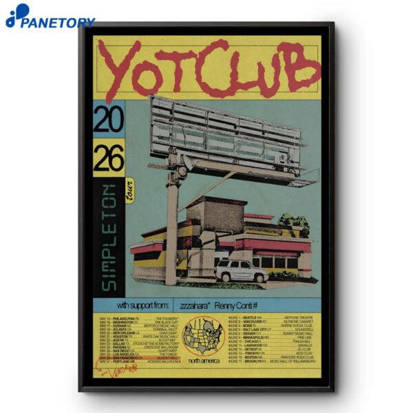 Yotclub Simpleton Tour 2026 Poster