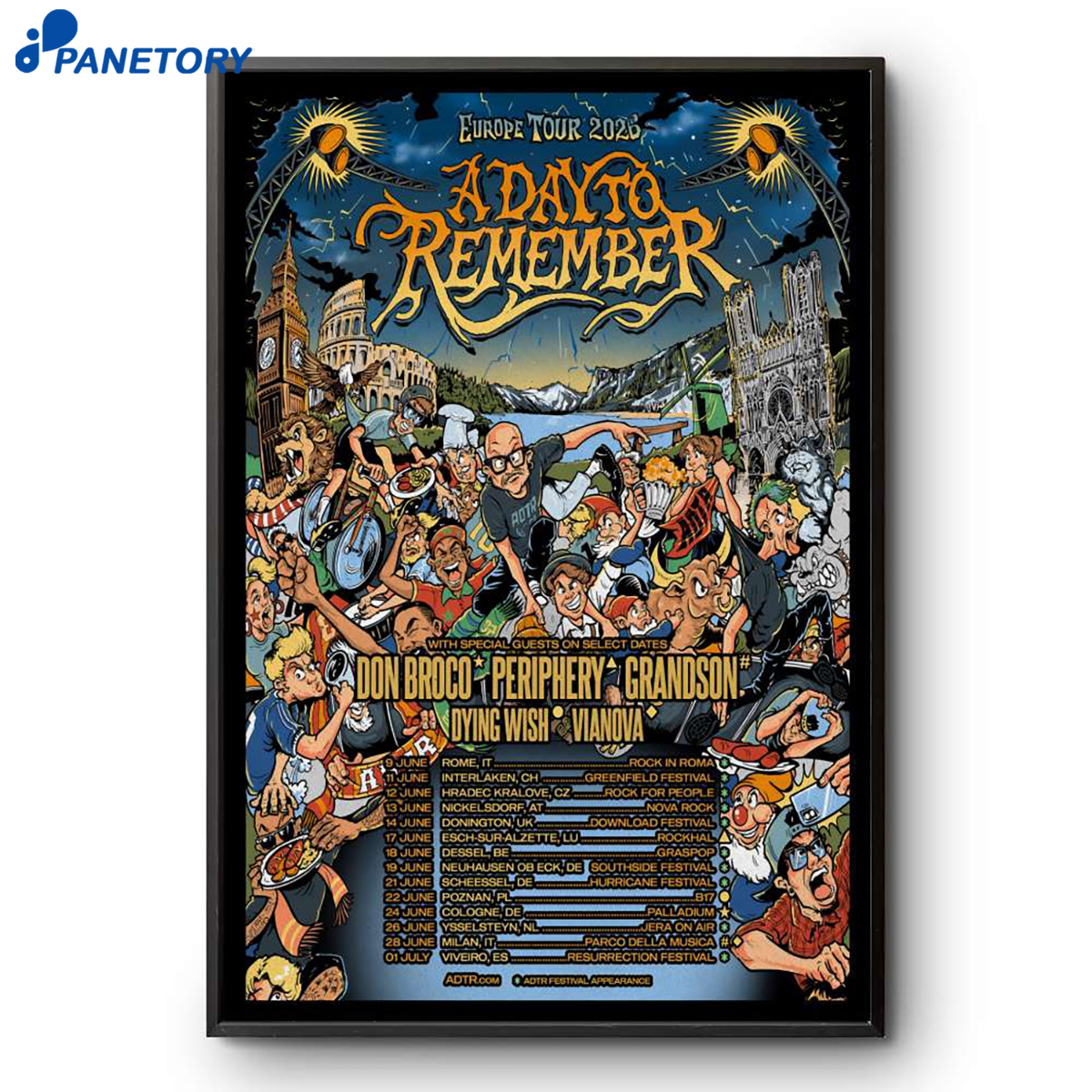 A Day To Remember Europe Tour 2026 Poster 2 A Day To Remember Europe Tour 2026 Poster
