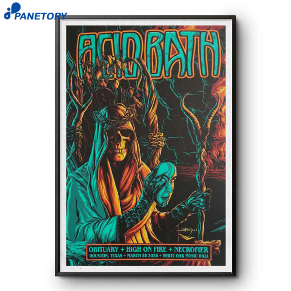 Acid Bath Houston TX White Oak Music Hall Mar 28 2026 Poster