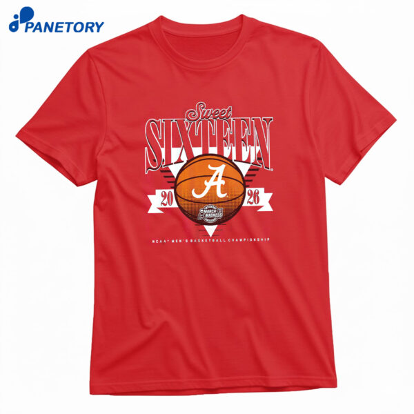 Alabama Crimson Tide MBB 2026 Sweet Sixteen Shirt