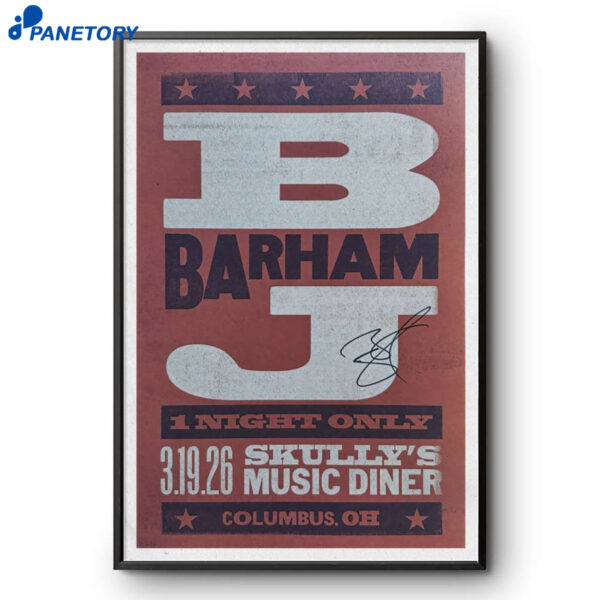 Bj Barham Columbus Skully's Music Diner Mar 19 2026 Poster