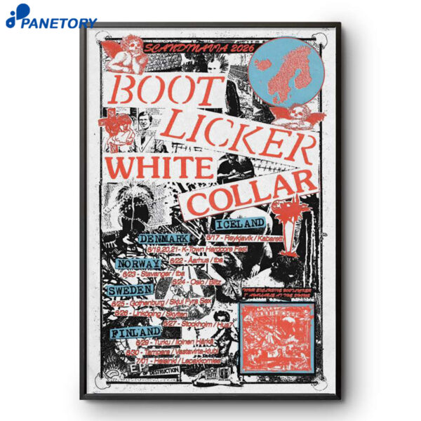 Bootlicker And White Collar Scandinavia Tour 2026 Poster