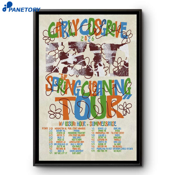 Carly Cosgrove Tour The Spring Cleaning 2026 Poster