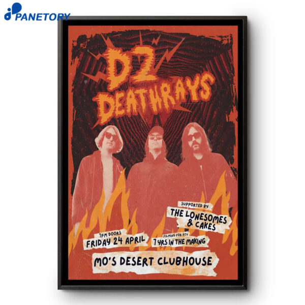DZ Deathrays Tour Burleigh Heads Australia Apr 24 2026 Poster