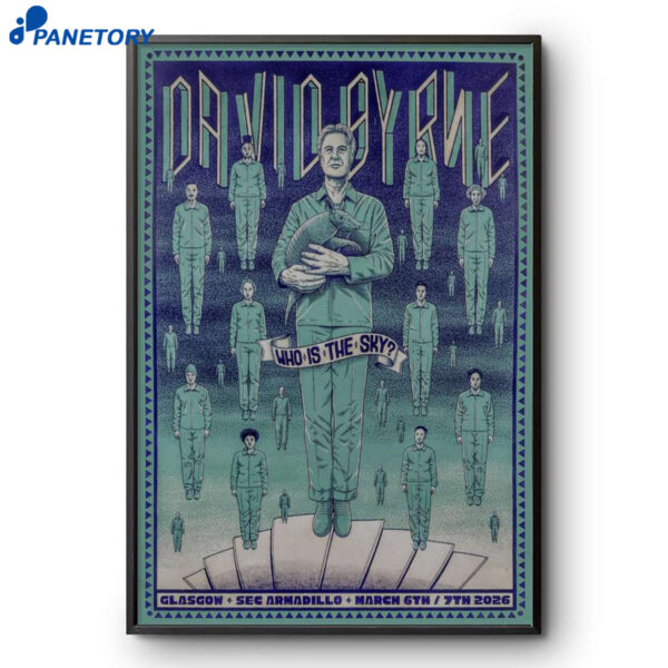 David Byrne Sec Armadillo Glasgow UK Mar 6-7 2026 Poster