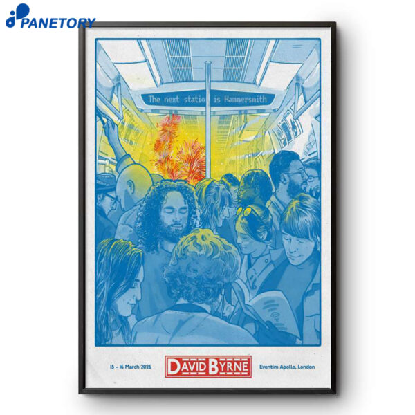 David Byrne Tour London UK Mar 15-16 2026 Poster