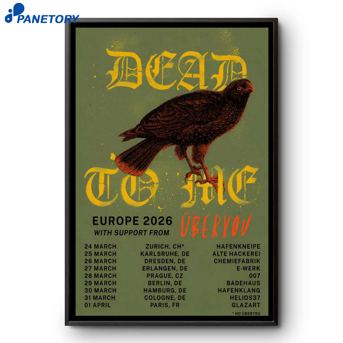 Dead To Me Europe Tour 2026 Poster 2 Dead To Me Europe Tour 2026 Poster