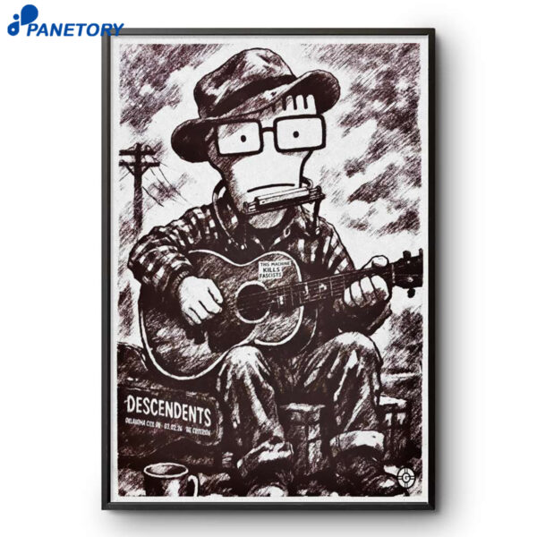 Descendents Tour Oklahoma OK Mar 2 2026 Poster