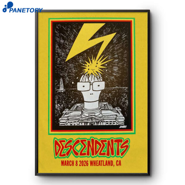 Descendents Wheatland CA Tour Mar 8 2026 Poster