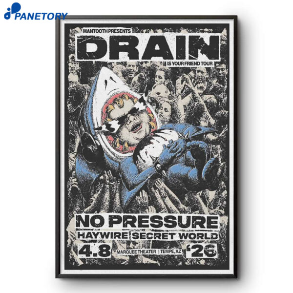 Drain Marquee Theatre Tempe AZ Apr 8 2026 Poster