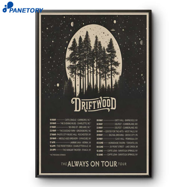Driftwood The Always Tour 2026 Poster