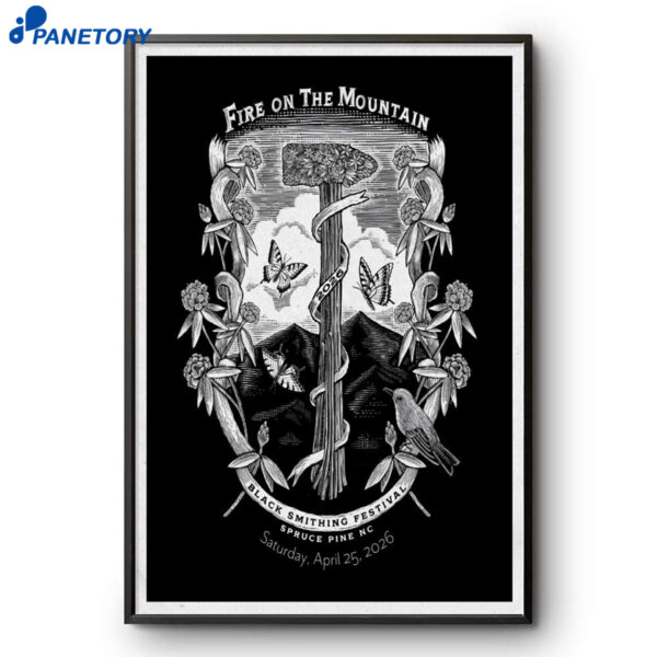 Fire The Mountain Festival Spruce Pine NC Apr 25 2026 Poster
