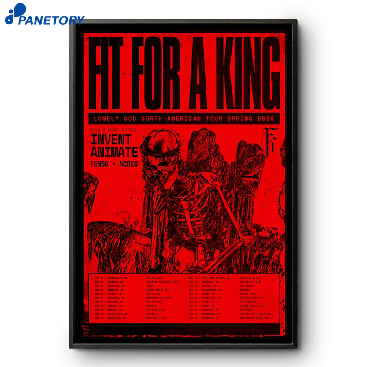Fit For A King North American Spring Tour 2026 Poster 2 Fit For A King North American Spring Tour 2026 Poster