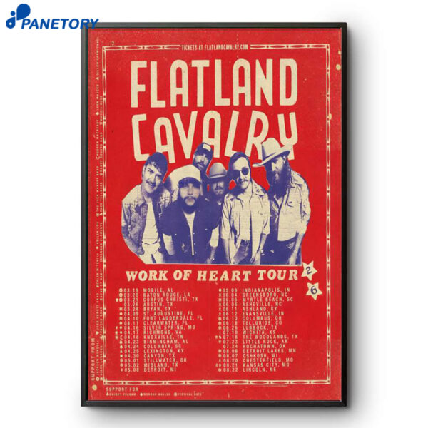 Flatland Cavalry Work Of Heart Tour 2026 Poster