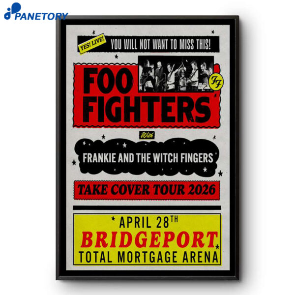 Foo Fighters Total Mortgage Arena Bridgeport CT Apr 28 2026 Poster