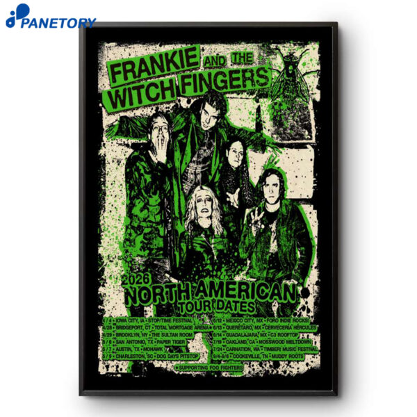 Frankie And The Witch Fingers North American Tour 2026 Poster