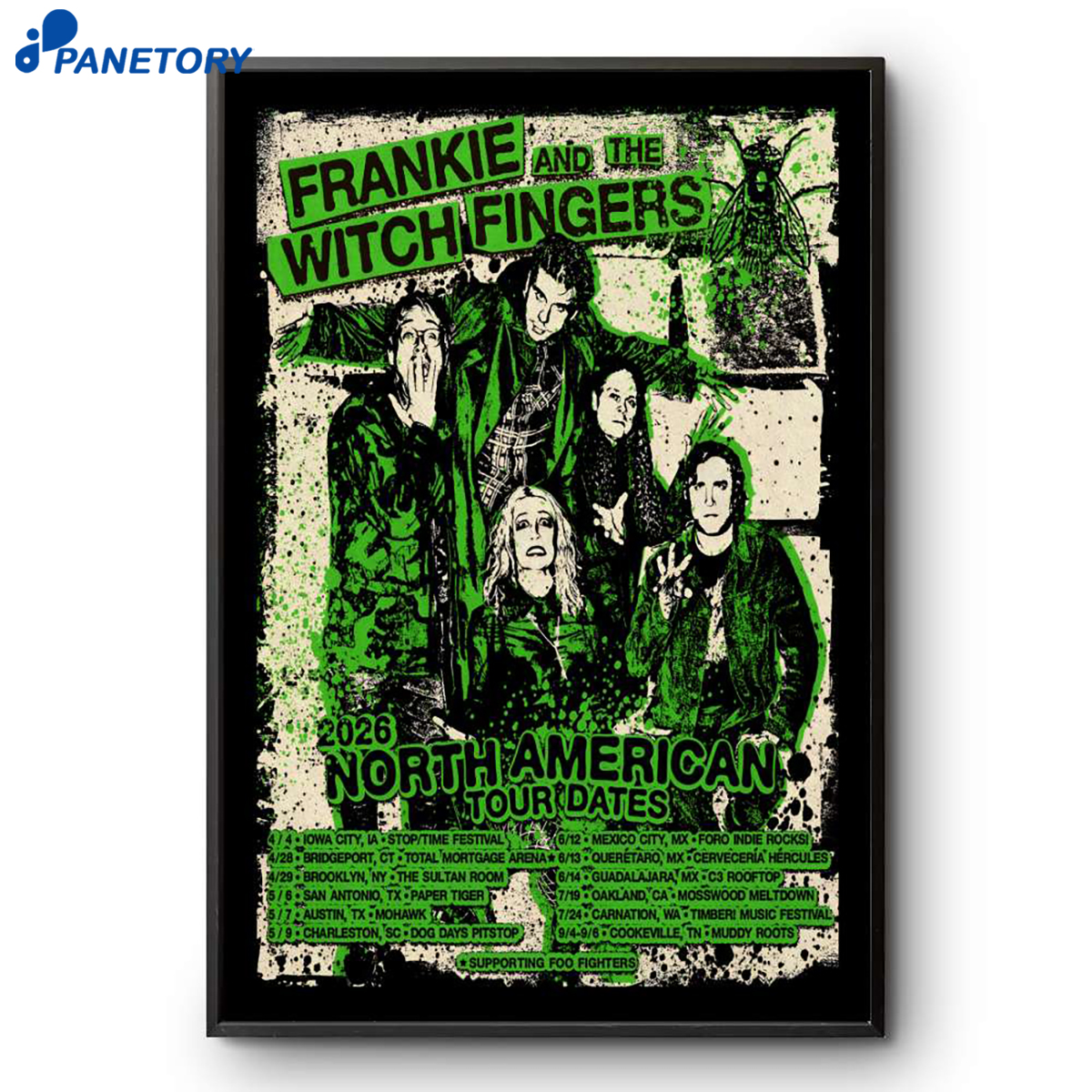 Frankie And The Witch Fingers North American Tour 2026 Poster 2 Frankie And The Witch Fingers North American Tour 2026 Poster