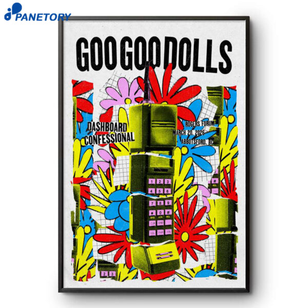 Goo Goo Dolls Tour Abbotsford BC Mar 20 2026 Poster